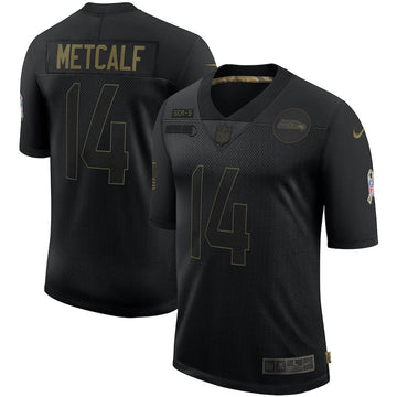 DK Metcalf Seattle Seahawks black Salute To Service jersey