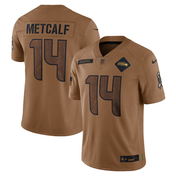 DK Metcalf Seattle Seahawks brown Salute To Service jersey