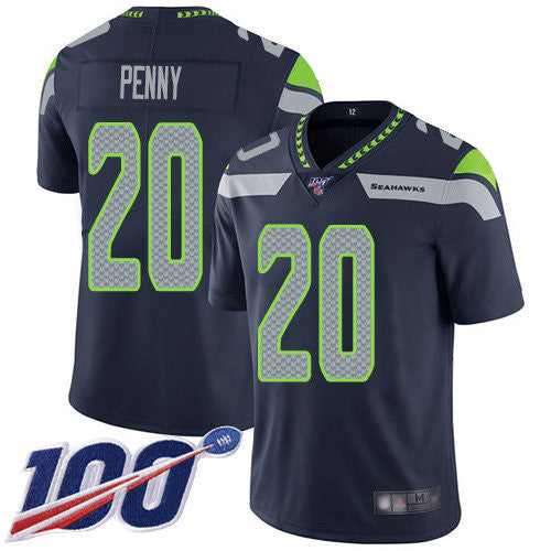 Rashaad Penny Seattle Seahawks blue Vapor jersey