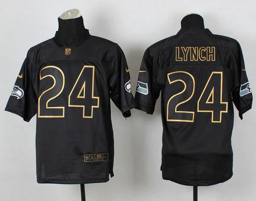 Marshawn Lynch Seattle Seahawks black Elite jersey