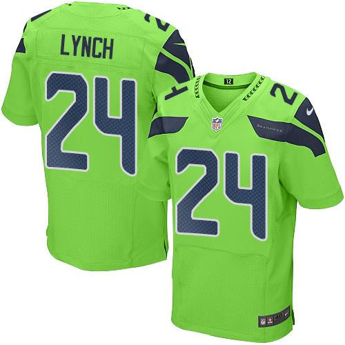 Marshawn Lynch Seattle Seahawks green Elite jersey