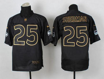 Richard Sherman Seattle Seahawks black Elite jersey