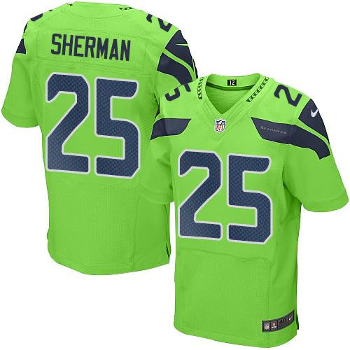 Richard Sherman Seattle Seahawks green Elite jersey