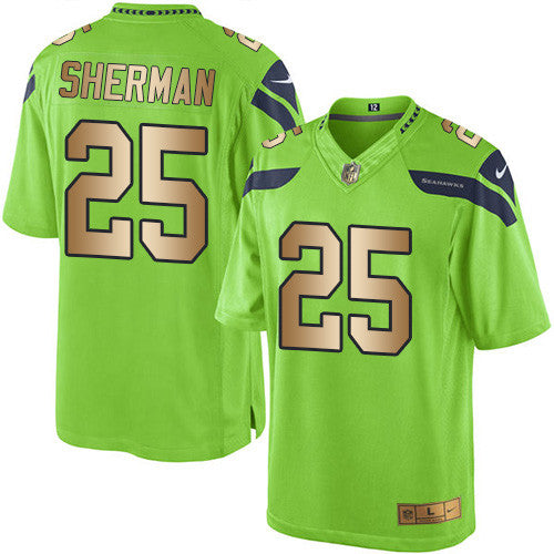 Richard Sherman Seattle Seahawks green Limited jersey