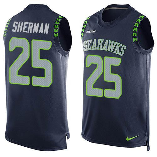 Richard Sherman Seattle Seahawks blue Limited jersey