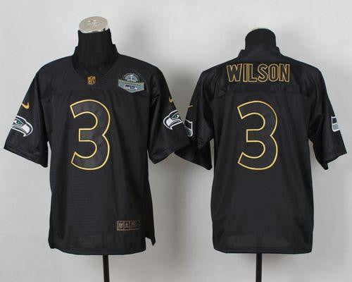 Russell Wilson Seattle Seahawks black Elite jersey