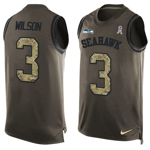 Russell Wilson Seattle Seahawks green Salute To Service jersey