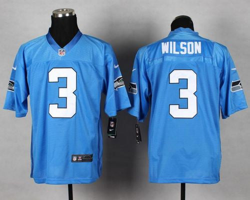 Russell Wilson Seattle Seahawks blue Elite jersey