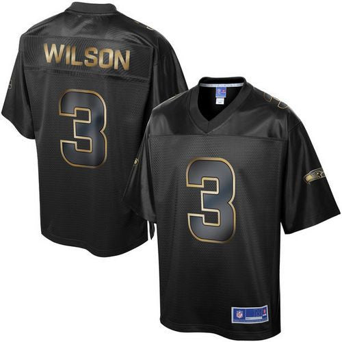 Russell Wilson Seattle Seahawks black Pro Line jersey