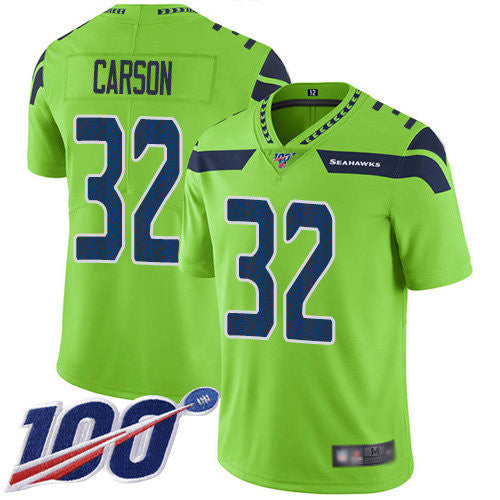 Chris Carson Seattle Seahawks green Limited jersey