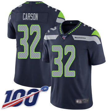 Chris Carson Seattle Seahawks blue Vapor jersey