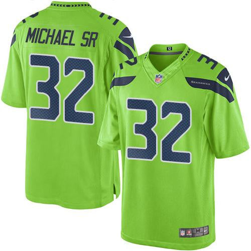 Christine Michael Sr Seattle Seahawks green Limited jersey