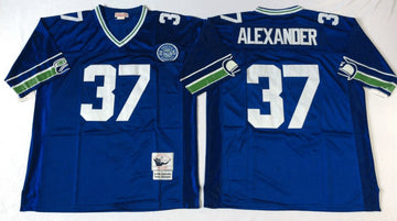 Shaun Alexander Seattle Seahawks blue Throwback jersey