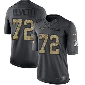 Michael Bennett Seattle Seahawks black Salute To Service jersey