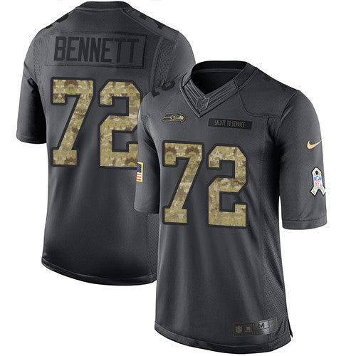 Michael Bennett Seattle Seahawks black Salute To Service jersey