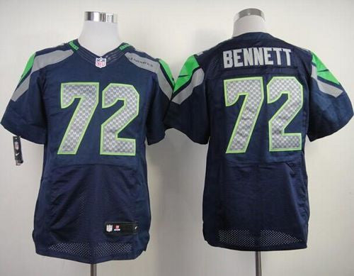 Michael Bennett Seattle Seahawks blue Elite jersey