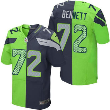 Michael Bennett Seattle Seahawks blue Elite jersey