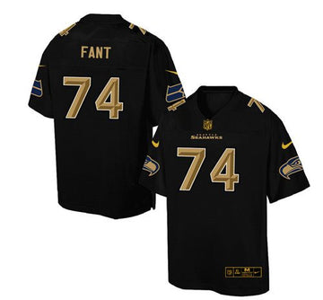 George Fant Seattle Seahawks black Pro Line jersey