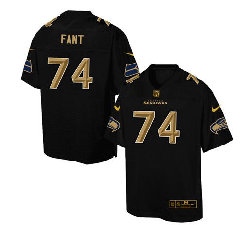 George Fant Seattle Seahawks black Pro Line jersey