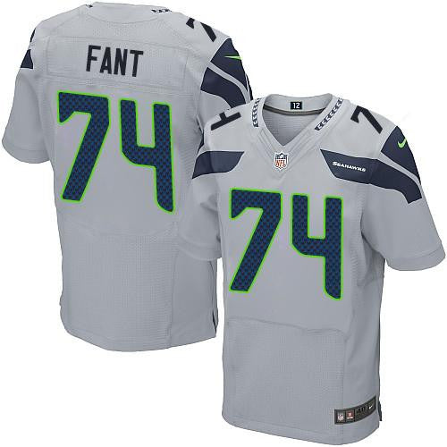 George Fant Seattle Seahawks grey Elite jersey