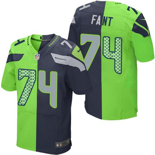 George Fant Seattle Seahawks blue Elite jersey