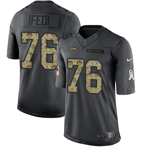Germain Ifedi Seattle Seahawks black Salute To Service jersey