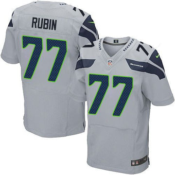 Ahtyba Rubin Seattle Seahawks grey Elite jersey