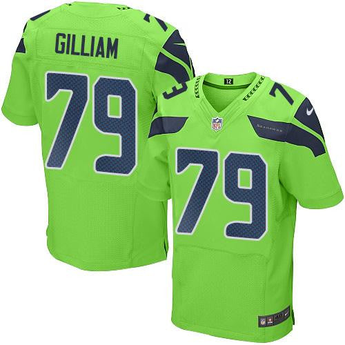 Garry Gilliam Seattle Seahawks green Elite jersey