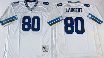 Steve Largent Seattle Seahawks white Throwback jersey