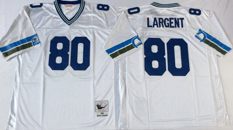 Steve Largent Seattle Seahawks white Throwback jersey