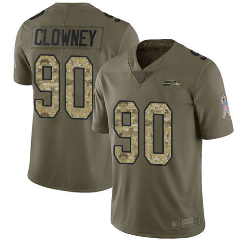 Jadeveon Clowney Seattle Seahawks olive Salute To Service jersey