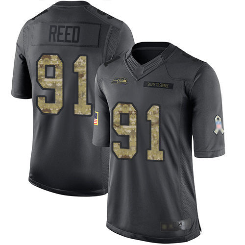 Jarran Reed Seattle Seahawks black Salute To Service jersey