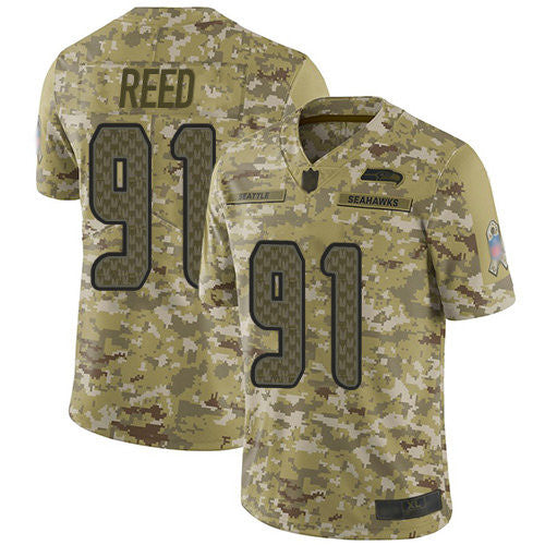 Jarran Reed Seattle Seahawks camo Salute To Service jersey