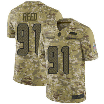 Jarran Reed Seattle Seahawks camo Salute To Service jersey