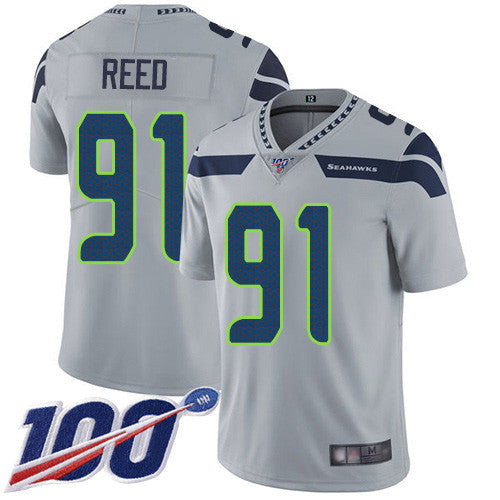 Jarran Reed Seattle Seahawks grey Vapor jersey