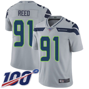 Jarran Reed Seattle Seahawks grey Vapor jersey