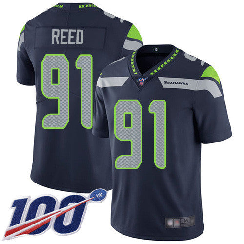 Jarran Reed Seattle Seahawks blue Vapor jersey