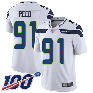 Jarran Reed Seattle Seahawks white Vapor jersey