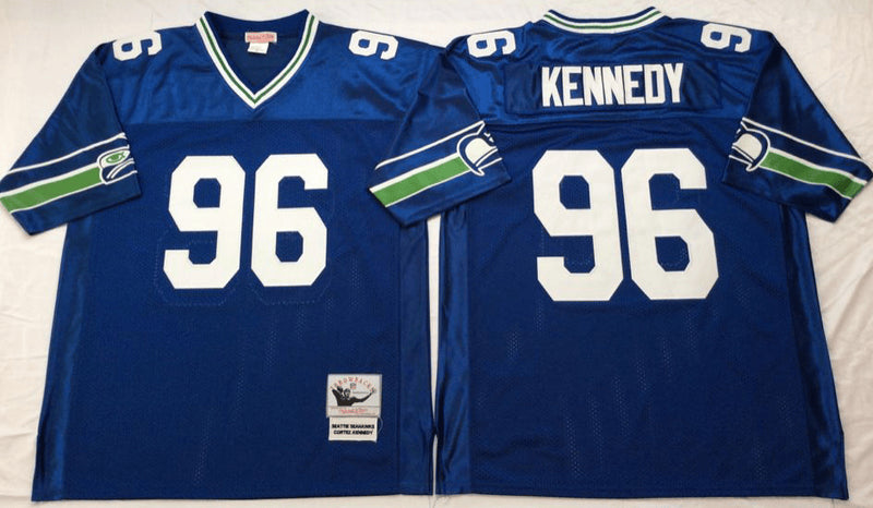 Cortez Kennedy Seattle Seahawks blue Throwback jersey