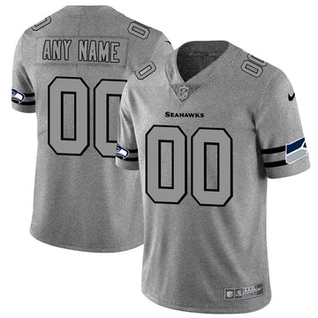 Custom Seattle Seahawks gray Vapor jersey