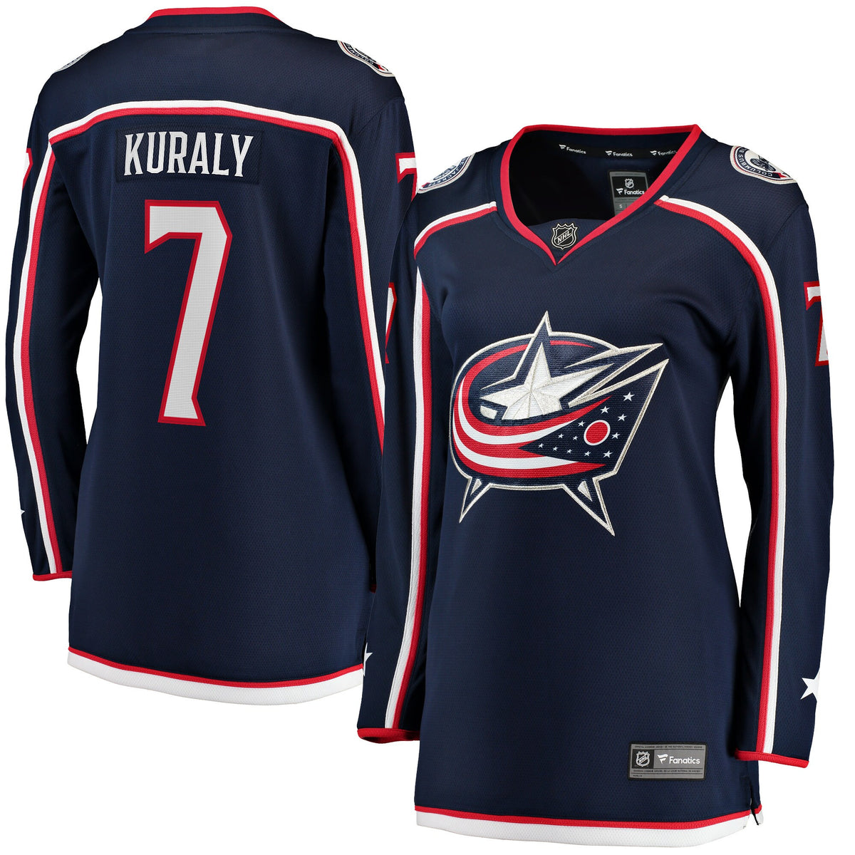 Sean Kuraly Columbus Blue Jackets navy Home jersey