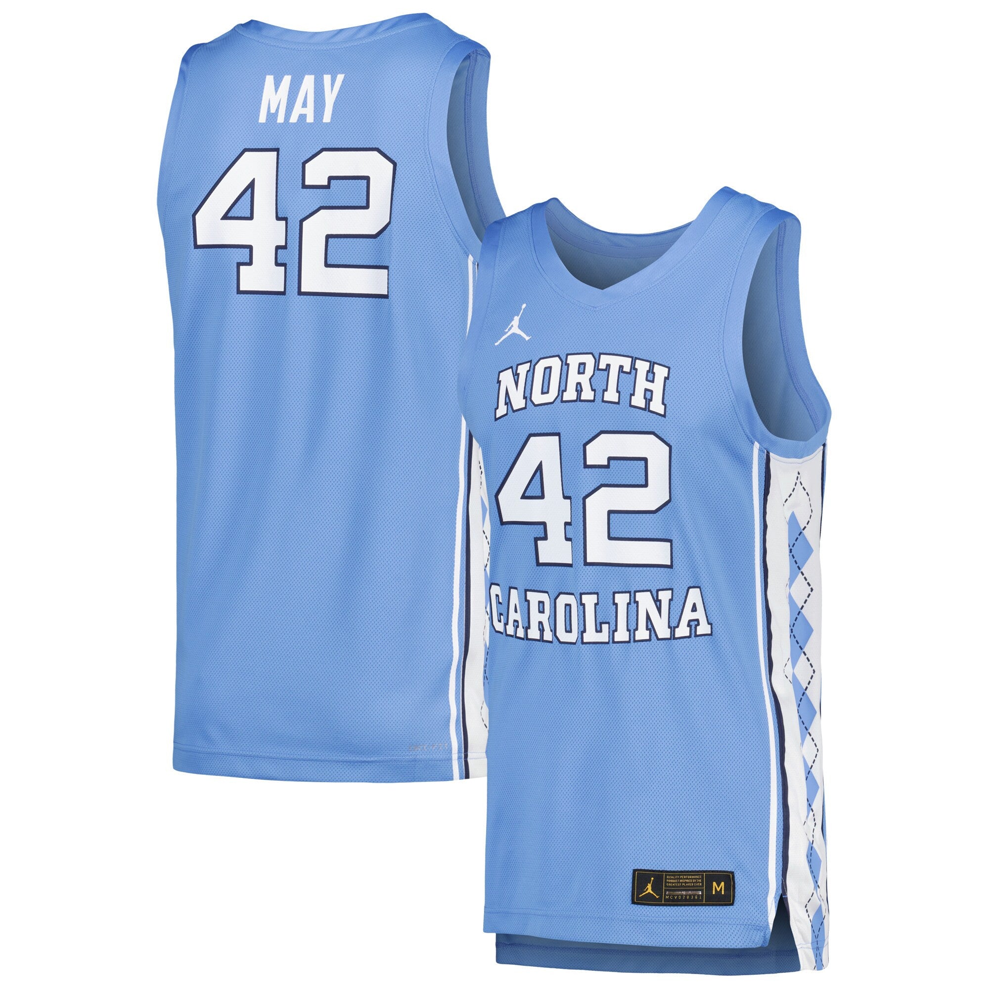 Sean May Jordan Brand Carolina North Carolina Tar Heels blue jersey