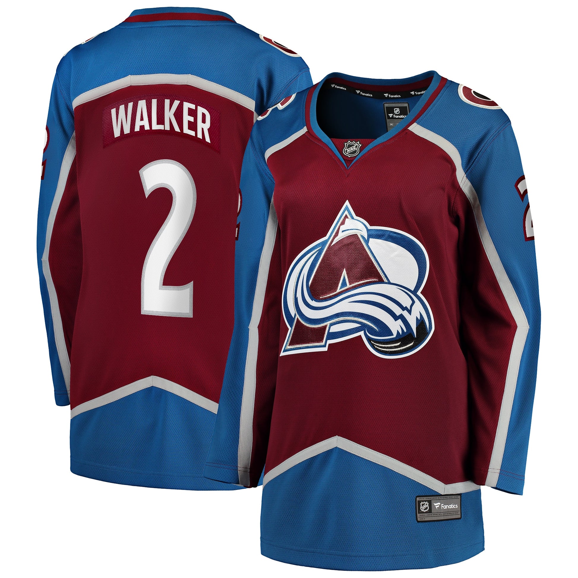 Sean Walker Colorado Avalanche burgundy Home jersey