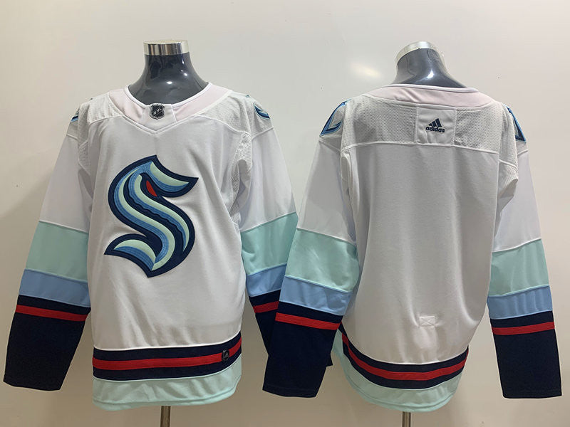 Custom Seattle Kraken white jersey