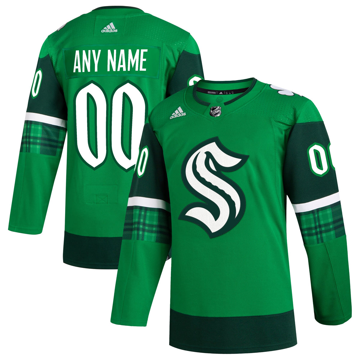 Custom Seattle Kraken green jersey