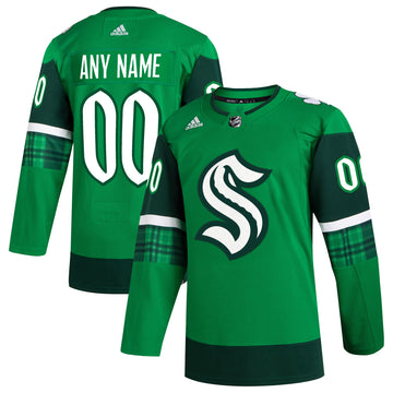 Custom Seattle Kraken green jersey