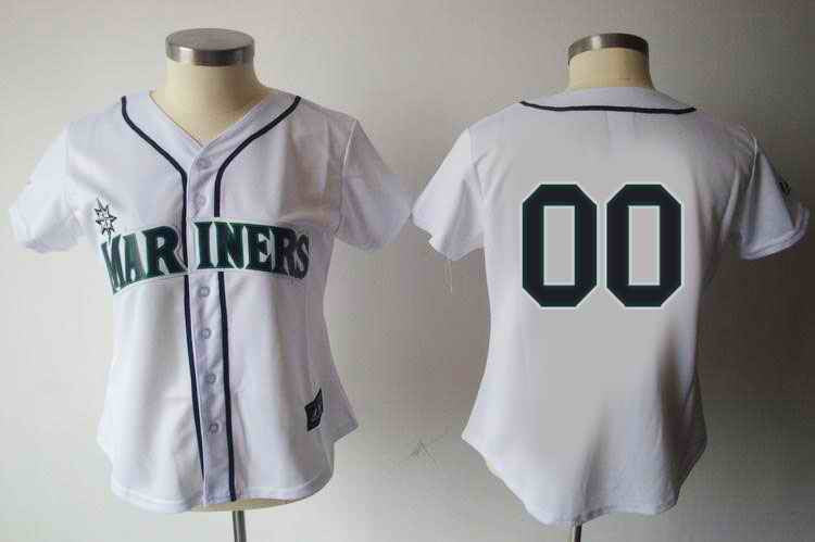 Blank White Seattle Mariners black jersey
