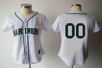 Blank White Seattle Mariners black jersey