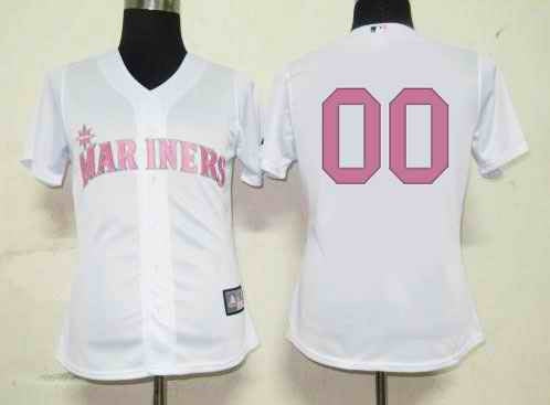 Blank White Seattle Mariners pink jersey