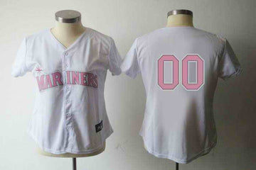 Blank White Seattle Mariners pink jersey